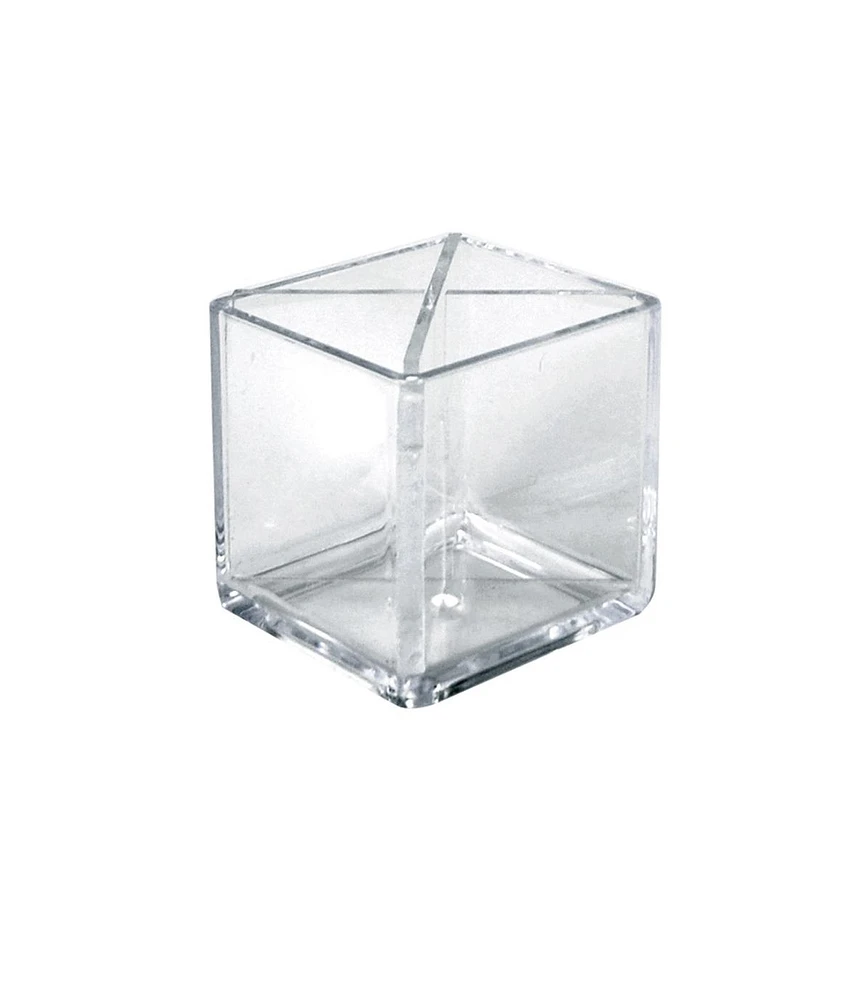 Azar Displays 4" Cube Pencil Holder with Divider, Gift Shop