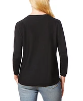 Melissa Paige Women's Boat-Neck Chevron-Stitch Dolman-Sleeve Sweater