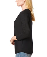Melissa Paige Women's Boat-Neck Chevron-Stitch Dolman-Sleeve Sweater
