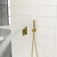 16" Rain Shower Head Systems, Gold, Ceiling Mounted Shower