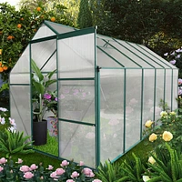 Streamdale Furniture Aluminum Polycarbonate Greenhouse with Raised Base