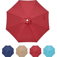 Simplie Fun 9' Patio Umbrella Replacement Canopy Outdoor Table Market Yard Umbrella Replacement Top Cover