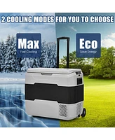 42 Qt Portable Dual-Zone Car Refrigerator-Gray