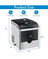 Inolait 2-in-1 Stainless Steel Countertop Ice Maker with Water Dispenser
