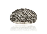 Suzy Levian New York Suzy Levian Sterling Silver Cubic Zirconia Roping Ring