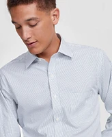 B by Brooks Brothers Men's Regular-Fit Check Pinpoint Dress Shirt