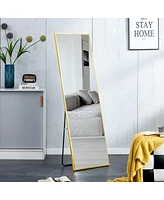 Streamdale Furniture Aluminium Frame Full Body Mirror - Golden 63" X 20"