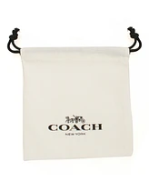 Coach Faux Stone Signature Charm Huggie Earrings