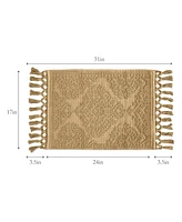 Jean Pierre New York Ricardo Fringe Cotton Bath Rug 17" x 31"
