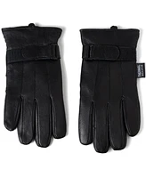 Alpine Swiss Mens Gloves Dressy Genuine Leather Warm Thermal Lined Wrist Strap