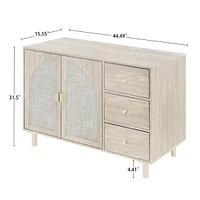 2 Door 3 Drawer Cabinet, Suitable For Bedroom, Living Room, Study