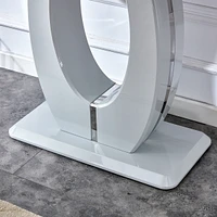 Minimalist Gray Mdf Bar Table 47.2" Rectangular