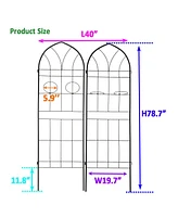 Streamdale Furniture Metal Garden Trellis 78.7" X 19.7" for Climbing Plants