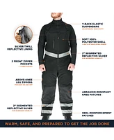 RefrigiWear Big & Tall Insulated Softshell Enhanced Visibility Reflective Bib Overalls