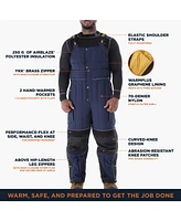 RefrigiWear Men's 54 Gold Water-Resistant Insulated Bib Overalls