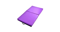 Slickblue 6' x 38" x 4'' Purple Gymnastics Mat Two Folding Panel