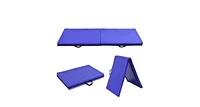 Slickblue 6 Feet x 24 Inch Thick Two Folding Panel Gymnastics Mat