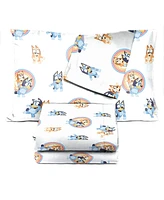 Saturday Park Bluey Rainbow the Clouds Queen 100% Organic Cotton Sheet Set