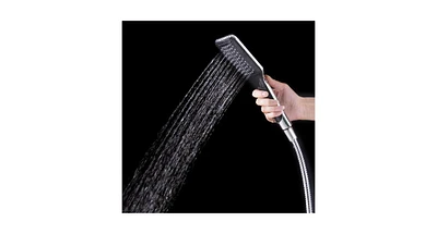 Slickblue 43 Inch Aluminium Alloy Shower Panel with Shower Head - Black