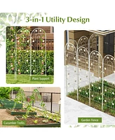 Slickblue 2 Pack 71 x 20 Inch Metal Garden Trellis Rustproof Plant Support for Climbing Plants