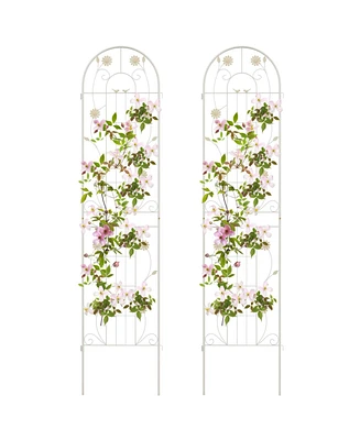 Slickblue 2 Pack 86.5 x 20 Inches Metal Garden Trellis for Climbing Plants