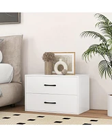2-Drawer Storage Cabinet Dresser Chest with Handles – Stackable Organizer for Bedroom, Living Room, or Closet