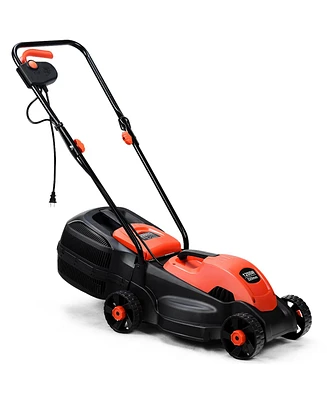 Slickblue 14 Inch Electric Push Lawn Corded Mower with Grass Bag