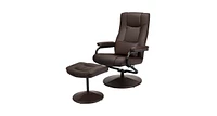 Slickblue Recliner Chair Swivel Armchair Lounge-Brown