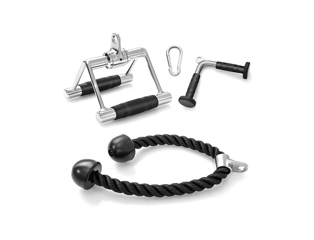 Slickblue 3-Piece Cable Machine Attachment Set for Home Gym