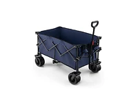 Slickblue Folding Utility Garden Cart with Wide Wheels and Adjustable Handle