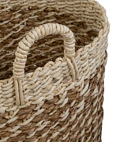 Honey Can Do Tea Stained Woven Basket with Handles