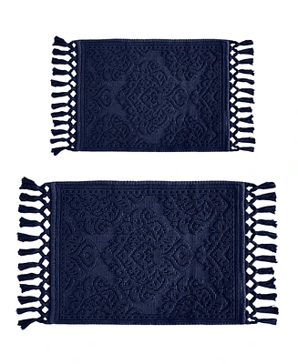 Jean Pierre New York Ricardo Fringe Cotton 2-Piece Bath Rug Set