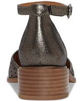 Lucky Brand Women's Maliya Crochet Woven Two-Piece Ankle-Strap Block-Heel Pumps