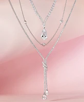 Arabella Cubic Zirconia Lariat Necklace in Sterling Silver