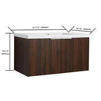 36" Modern Design Floating Bathroom Vanity with Soft Close Doors