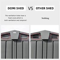 Metal Garden Shed for Outdoor Storage, 6.5'X 4.2', with Lockable Door