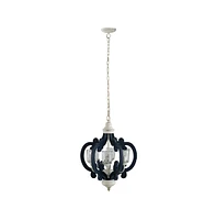 Streamdale Furniture Farmhouse Pendant Light, Wood Chandelier - 6 Lights