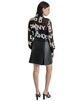 Dkny Women's Logo Long-Sleeve Shirt