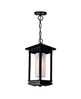 Cwi Lighting 16" Metal Granville 1 Light Outdoor Hanging Light