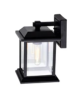 Cwi Lighting 10.2" Metal Blackbridge 1 Light Outdoor Wall Lantern