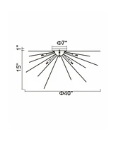 Cwi Lighting 16" Metal Savannah 8 Light Flush Mount