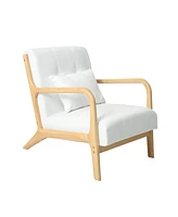 Simplie Fun Wood Frame Accent Chair