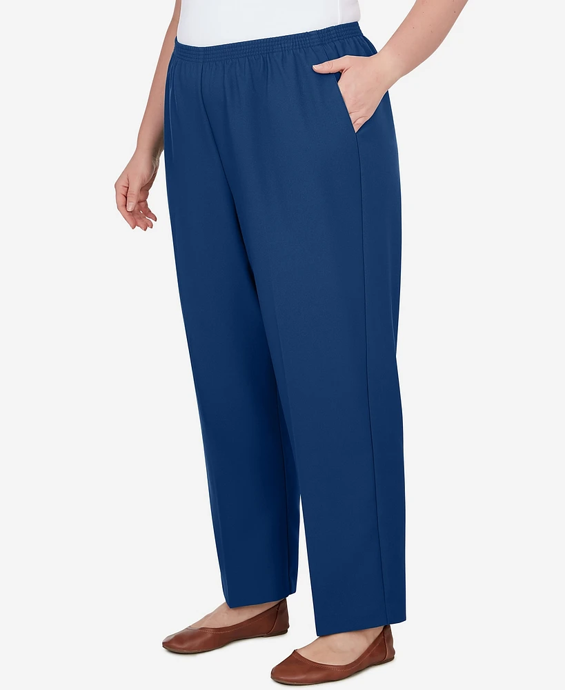 Alfred Dunner Plus Classic Accord Elastic Waist Short Length Pant