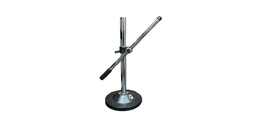 5 Core Desk Microphone Stand • Height & Angle Adjustable Desktop Table Mic Stand w Round Metal Base Ms Rbs Ch In