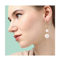 Sohi Women's Gold Snowball Drop Earrings