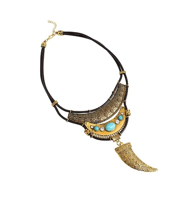 Sohi Women's Horn Statement Necklace