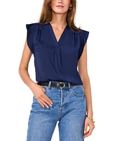 Vince Camuto Women's V-Neck Short-Ruffle-Sleeve Top