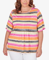 Ruby Rd. Plus Paint Stripe Top