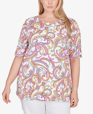 Ruby Rd. Plus Size Paisley Top