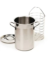 Rsvp International Endurance 18/8 Stainless Steel 8"x6"x9" Asparagus Steamer Pot Lid